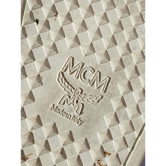 Authentic MCM Visetos Logo Slip-On Sneakers Pink Size 36 - Picture 10 of 12